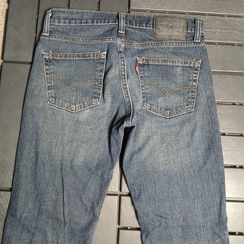 Levis Jeans Mens 30x30 Blue 511 Slim Fit Dark Wash Denim Casual Pocket Logo Work
